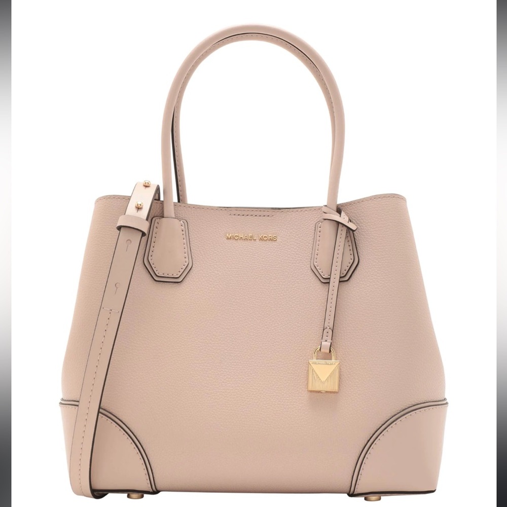 Michael Kors Mercer Gallery satchel in mauve color